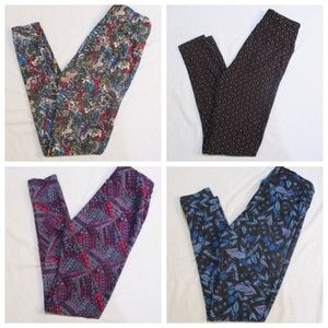 Bundle of 4 LuLaRoe LLR OS Leggings
